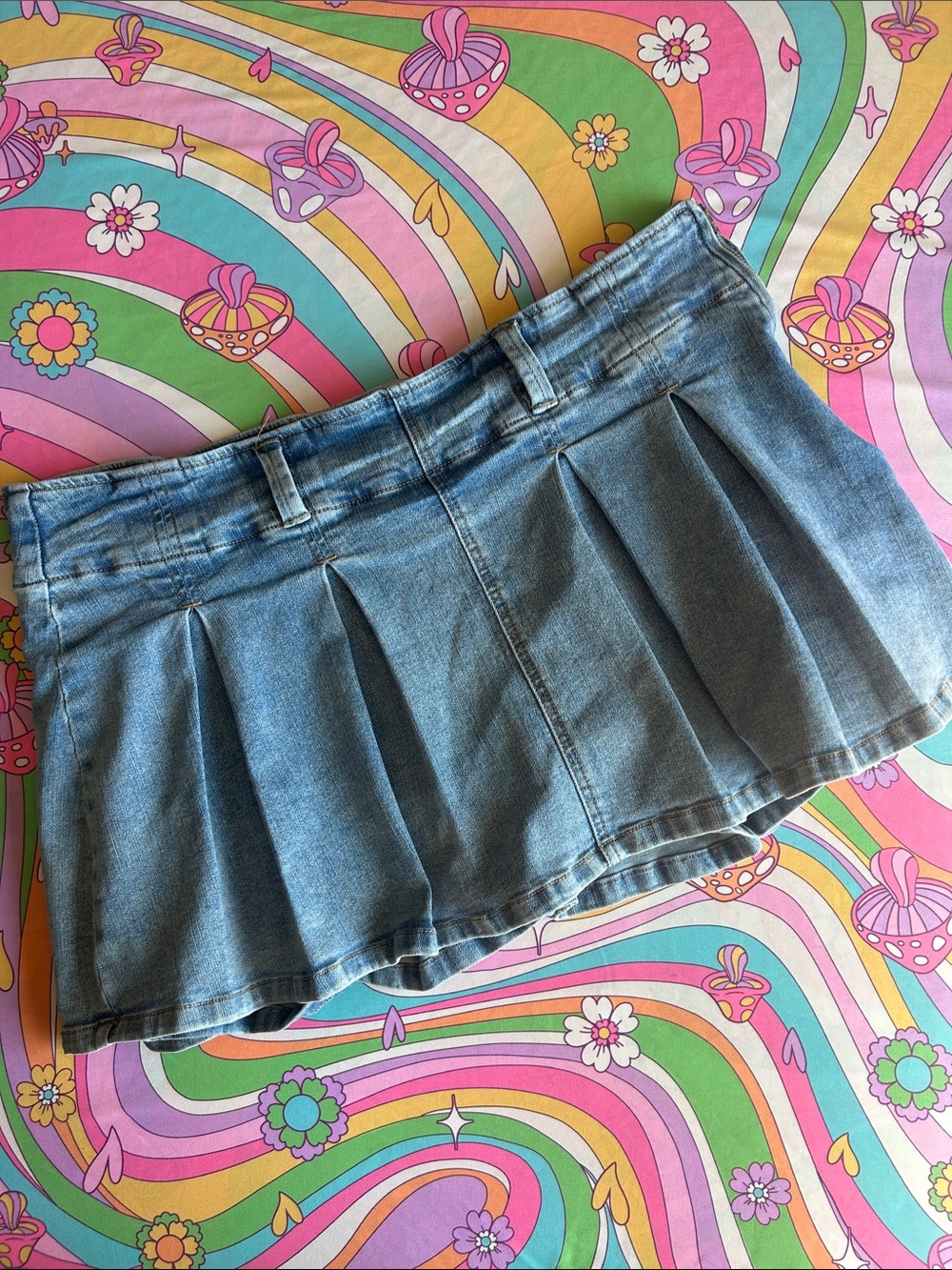 jean mini skort 🩵👖